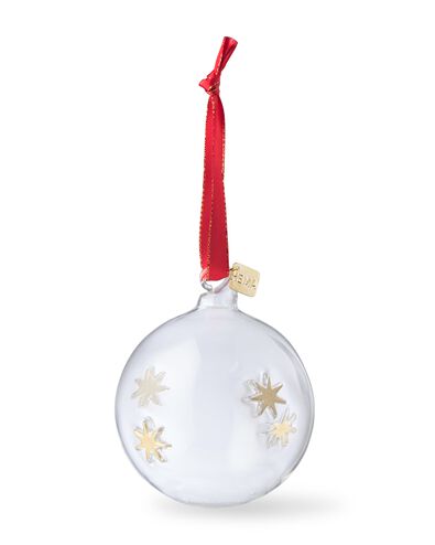 kerstbal ⌀8cm glas sterren - 25102037 - HEMA