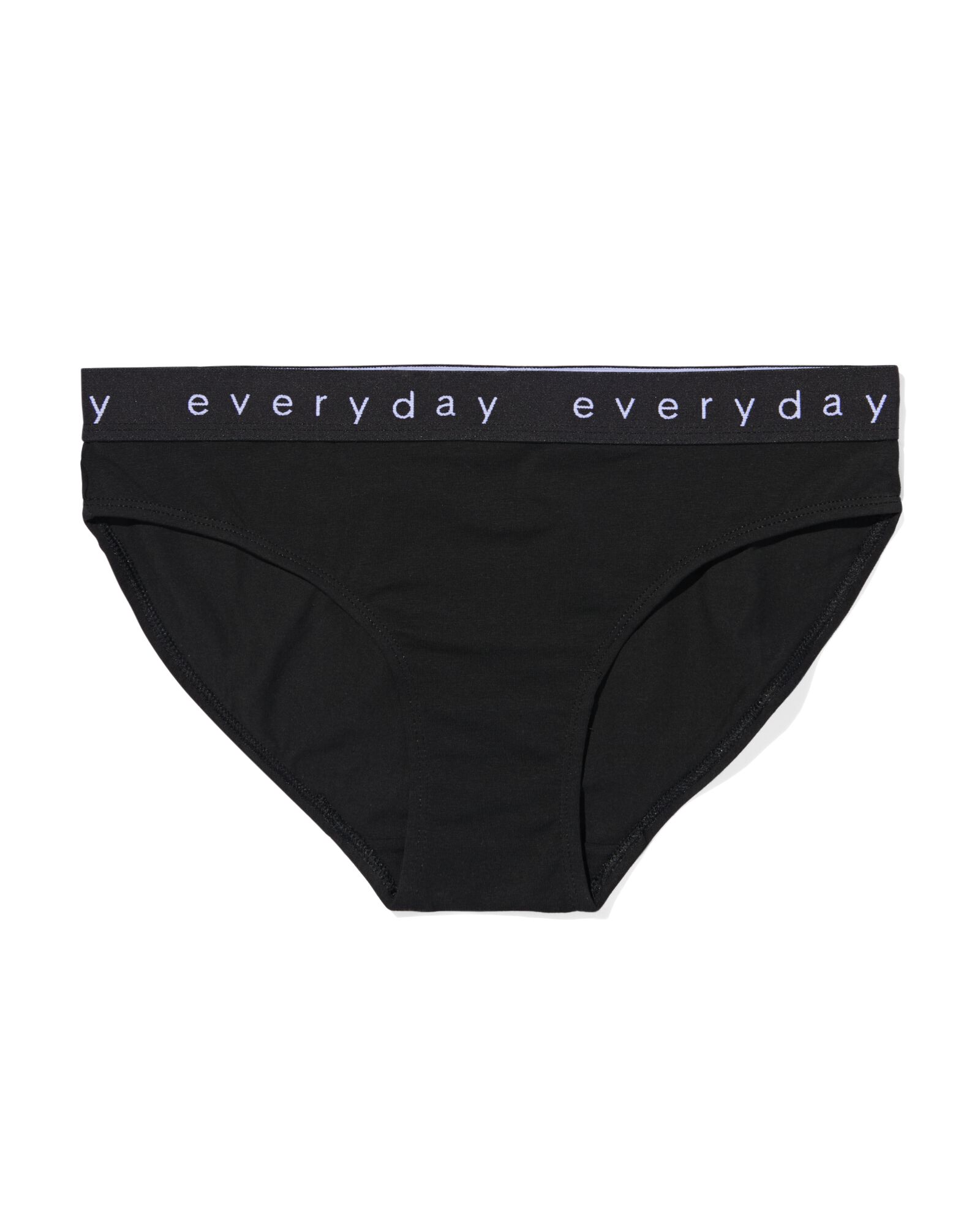 Damenslip mit &bdquo;everyday&ldquo; auf dem Bund schwarz schwarz - 19680144BLACK - HEMA