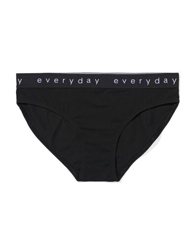 Damenslip mit &bdquo;everyday&ldquo; auf dem Bund schwarz schwarz - 19680144BLACK - HEMA