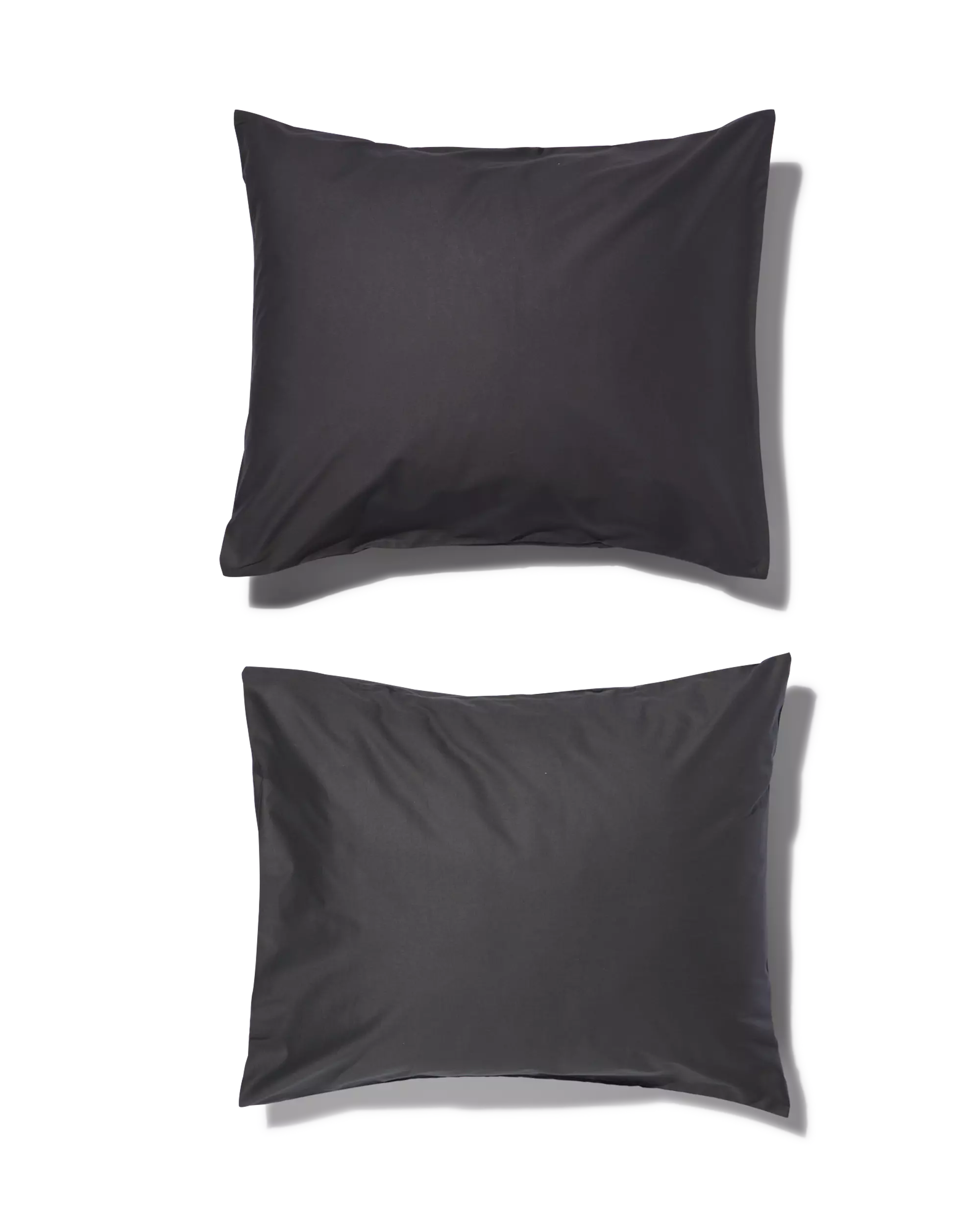 2 taies d’oreiller coton doux 60x70 gris foncé