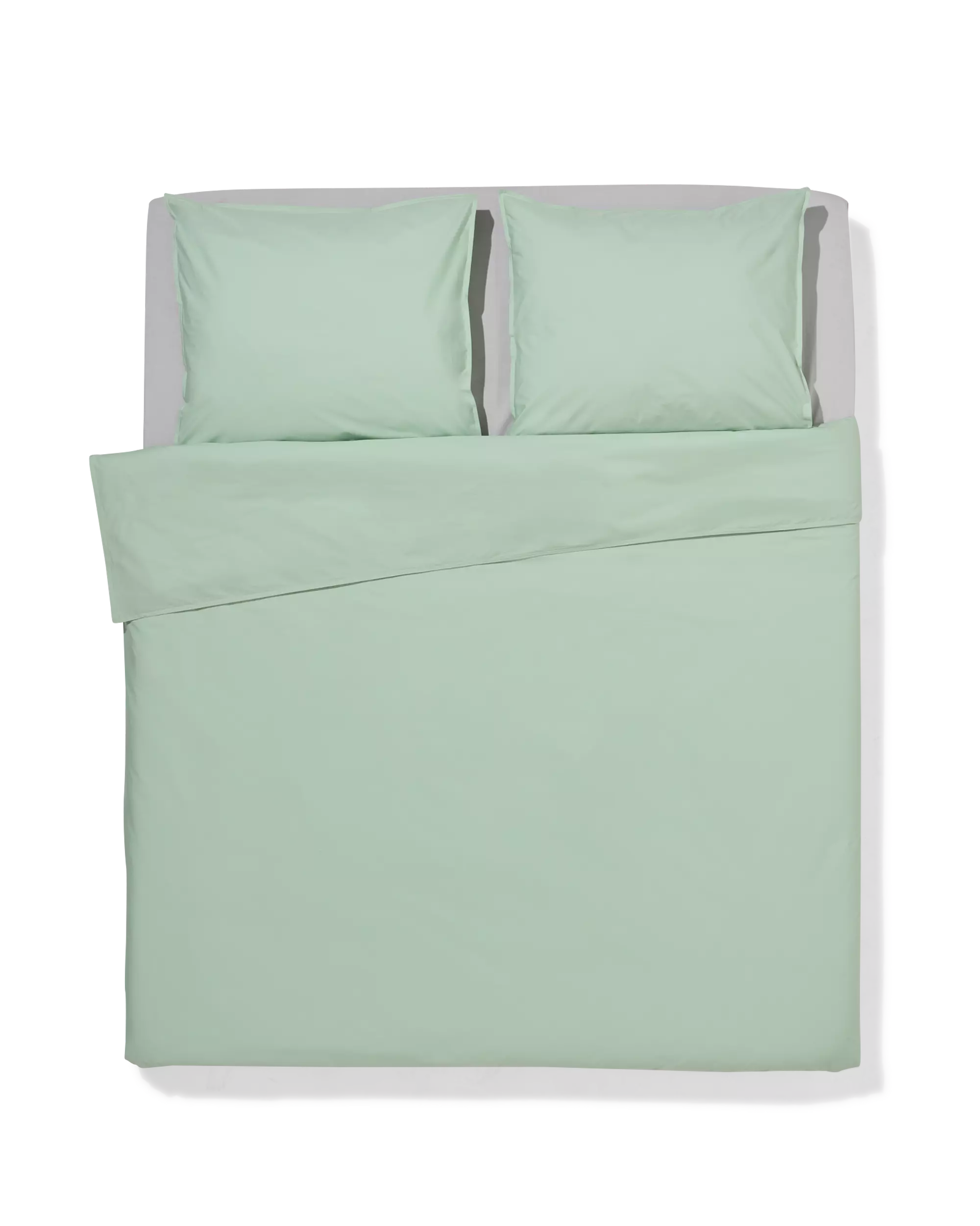 housse de couette 240x200/220 cm percale de coton hôtel vert clair