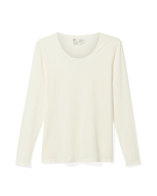 dames temptech T-shirt lange mouw wit