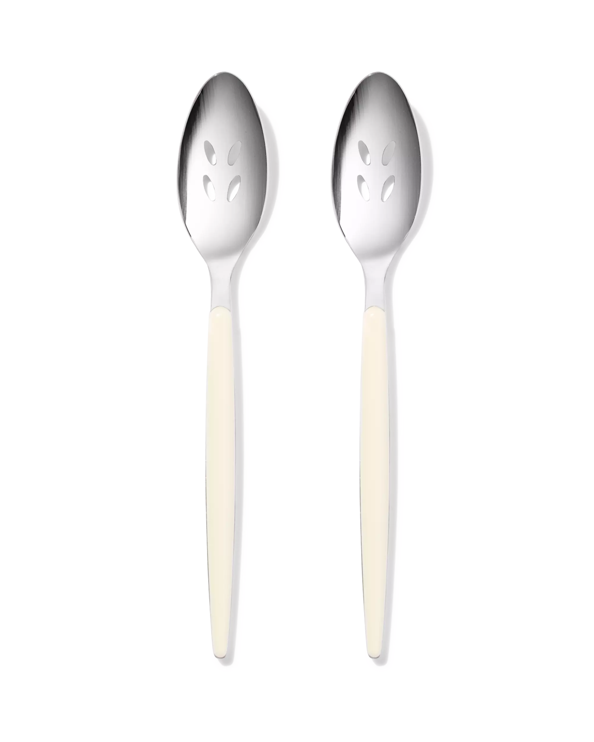 Tapaslöffel mit Loch aus Edelstahl – 2 Stück