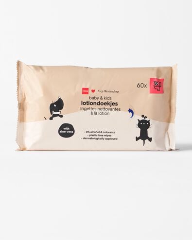 Takkie en Siepie baby lotiondoekjes alo&euml; vera - 60 stuks - 11700015 - HEMA