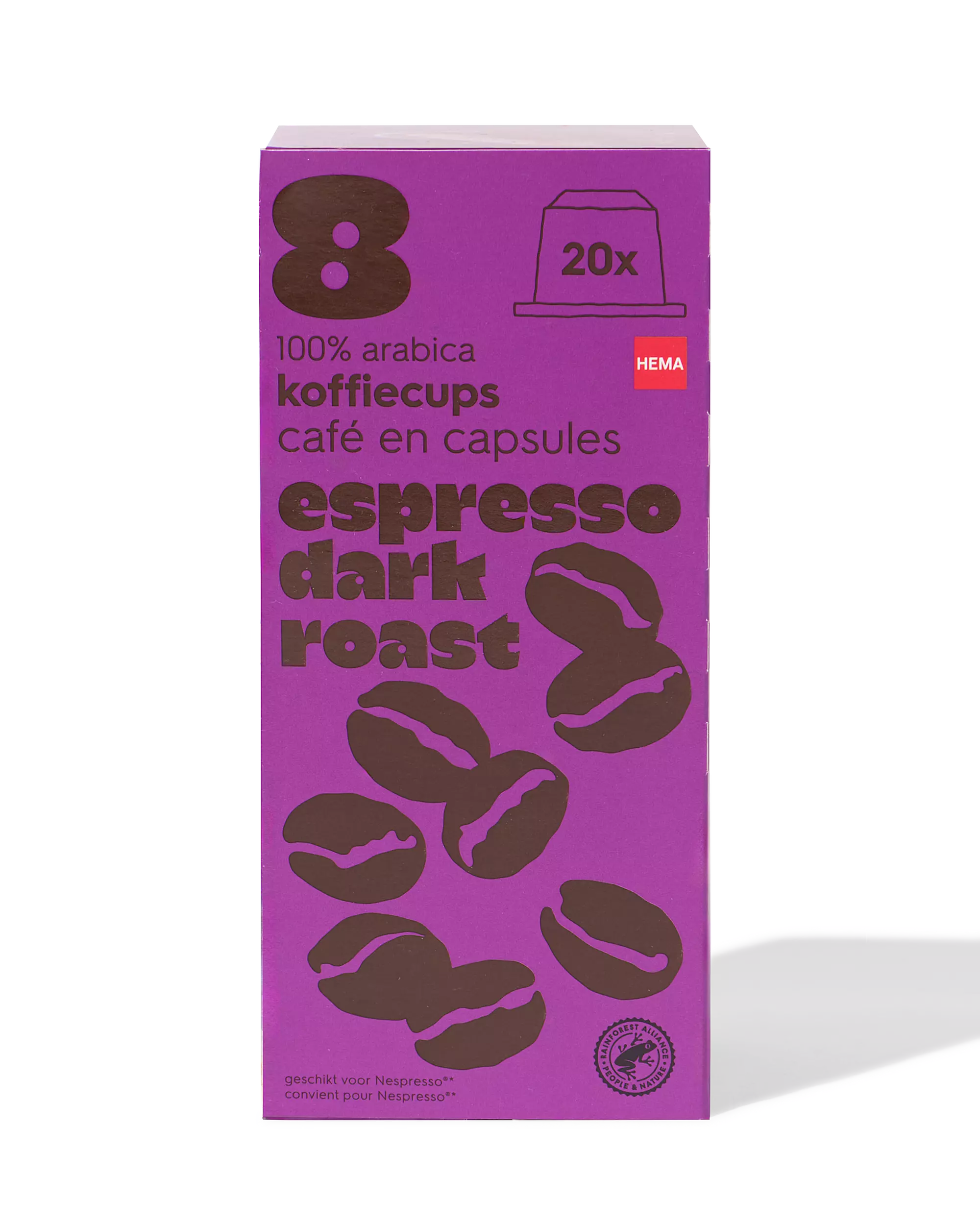 20 capsules de café espresso dark roast