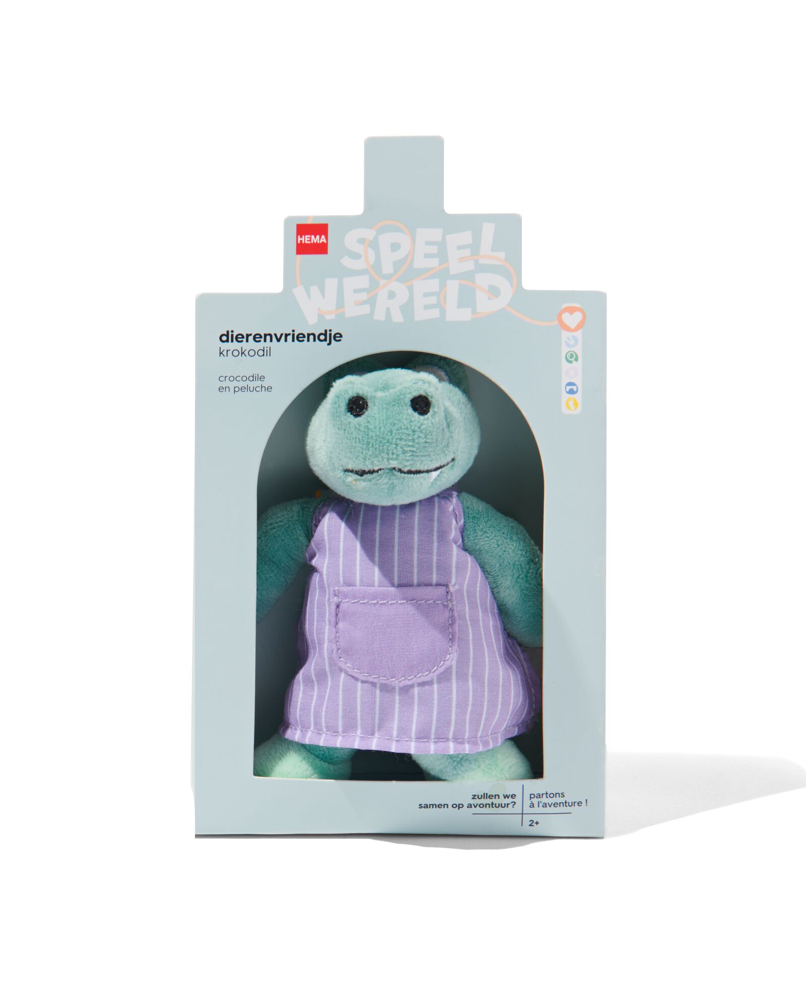 peluche crocodile 13cm - 15140121 - HEMA