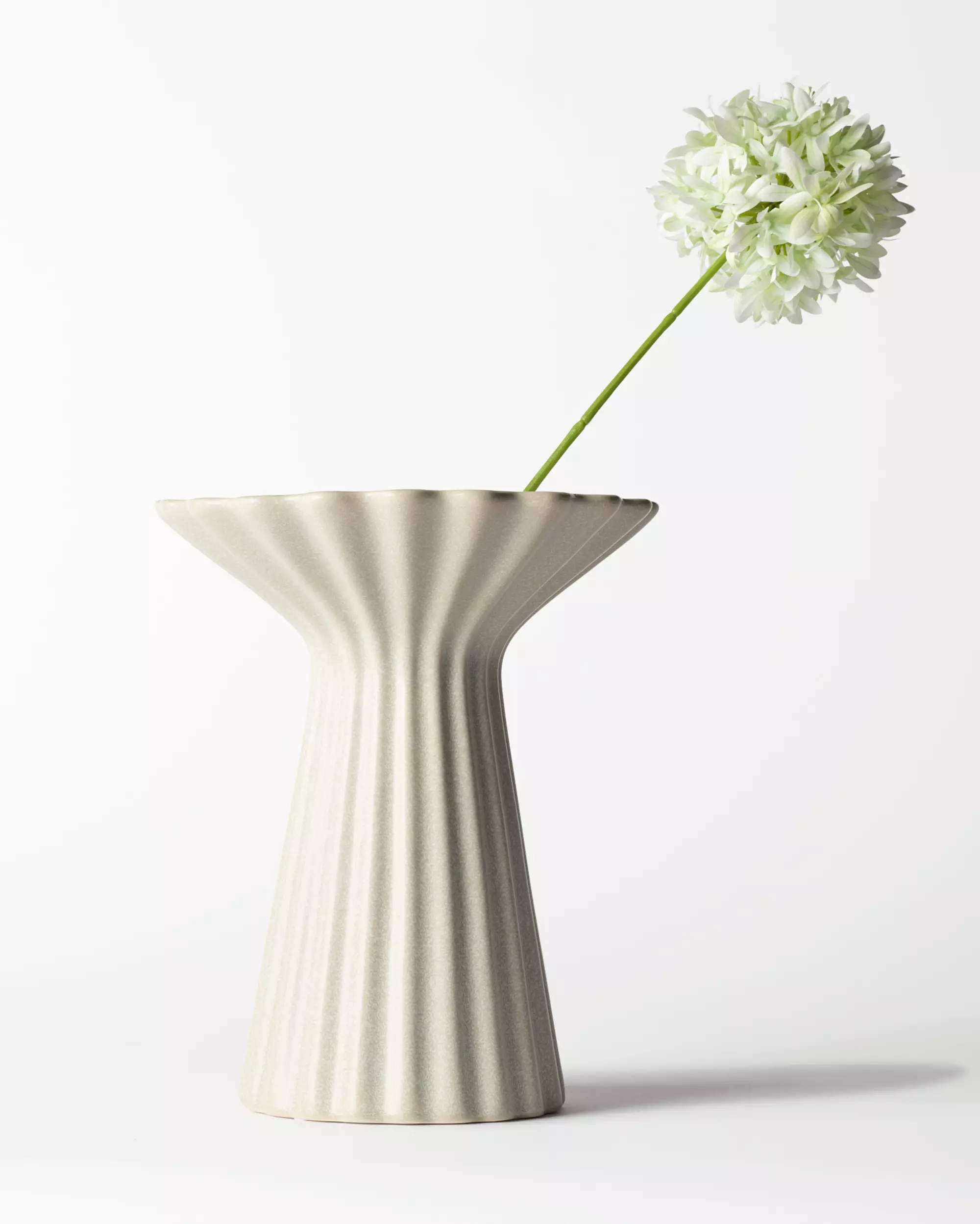 vase ⌀24,5x30cm Zwier céramique moucheté blanc