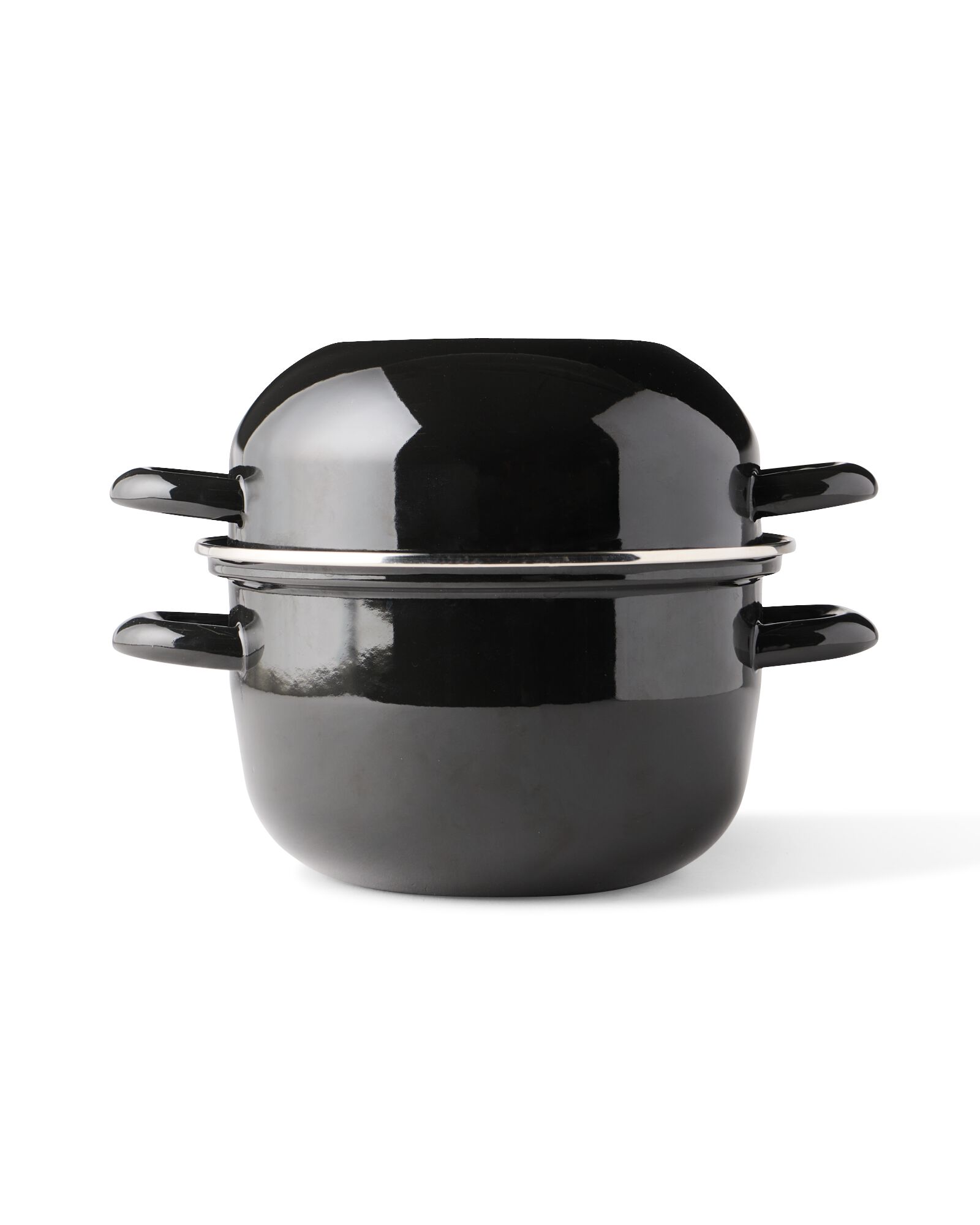 mosselpan ⌀20cm 2.5L staal emaille - 80190212 - HEMA