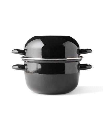 mosselpan ⌀20cm 2.5L staal emaille - 80190212 - HEMA