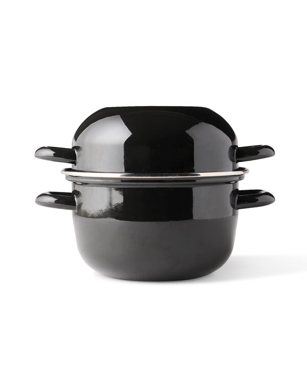 mosselpan ⌀20cm 2.5L staal emaille - 80190212 - HEMA