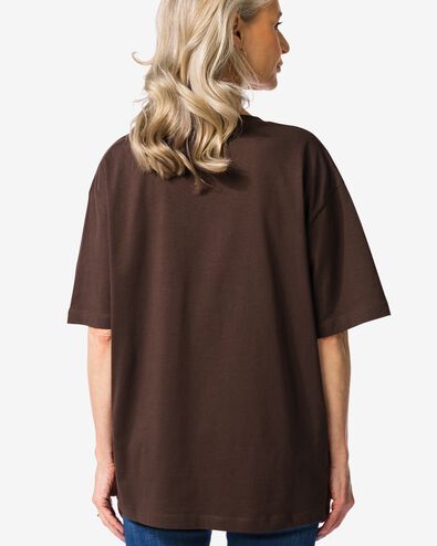 Damen-T-Shirt Oversized Fit braun braun - 36311480BROWN - HEMA