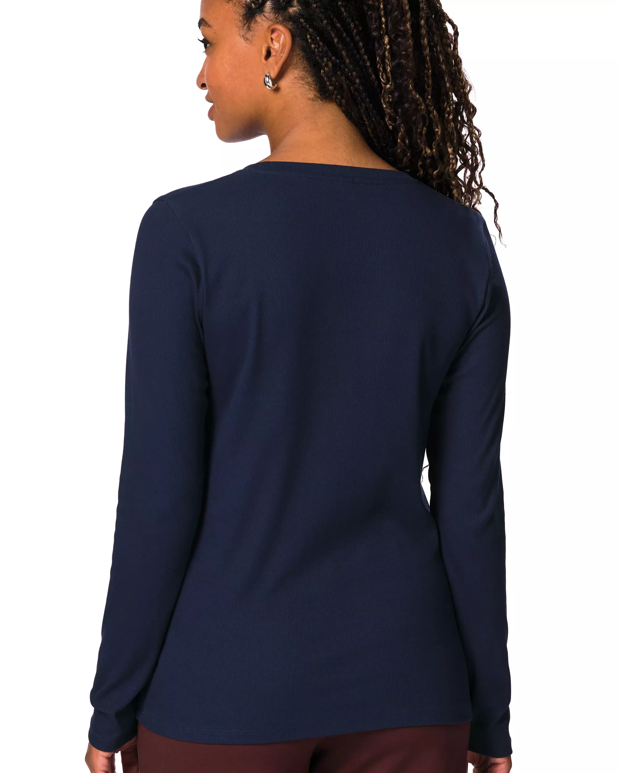 Damen-T-Shirt, gerippt, Baumwolle