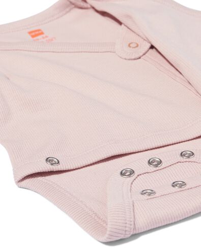 baby meegroei body rib  roze roze - 33457820PINK - HEMA