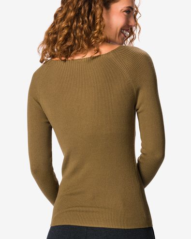 damestrui rib middenbruin middenbruin - 36214880MIDBROWN - HEMA