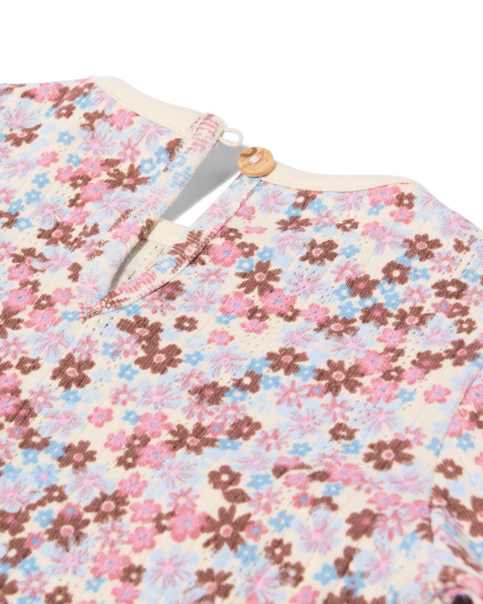 Baby-T-Shirts, Ajour, mit Blumen &ndash; 2 St&uuml;ck blau blau - 33016080BLUE - HEMA