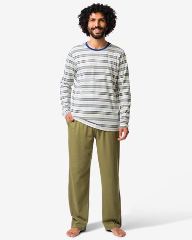 pyjama homme Jonas r&eacute;tro jersey blanc cass&eacute; - 23686670OFFWHITE - HEMA