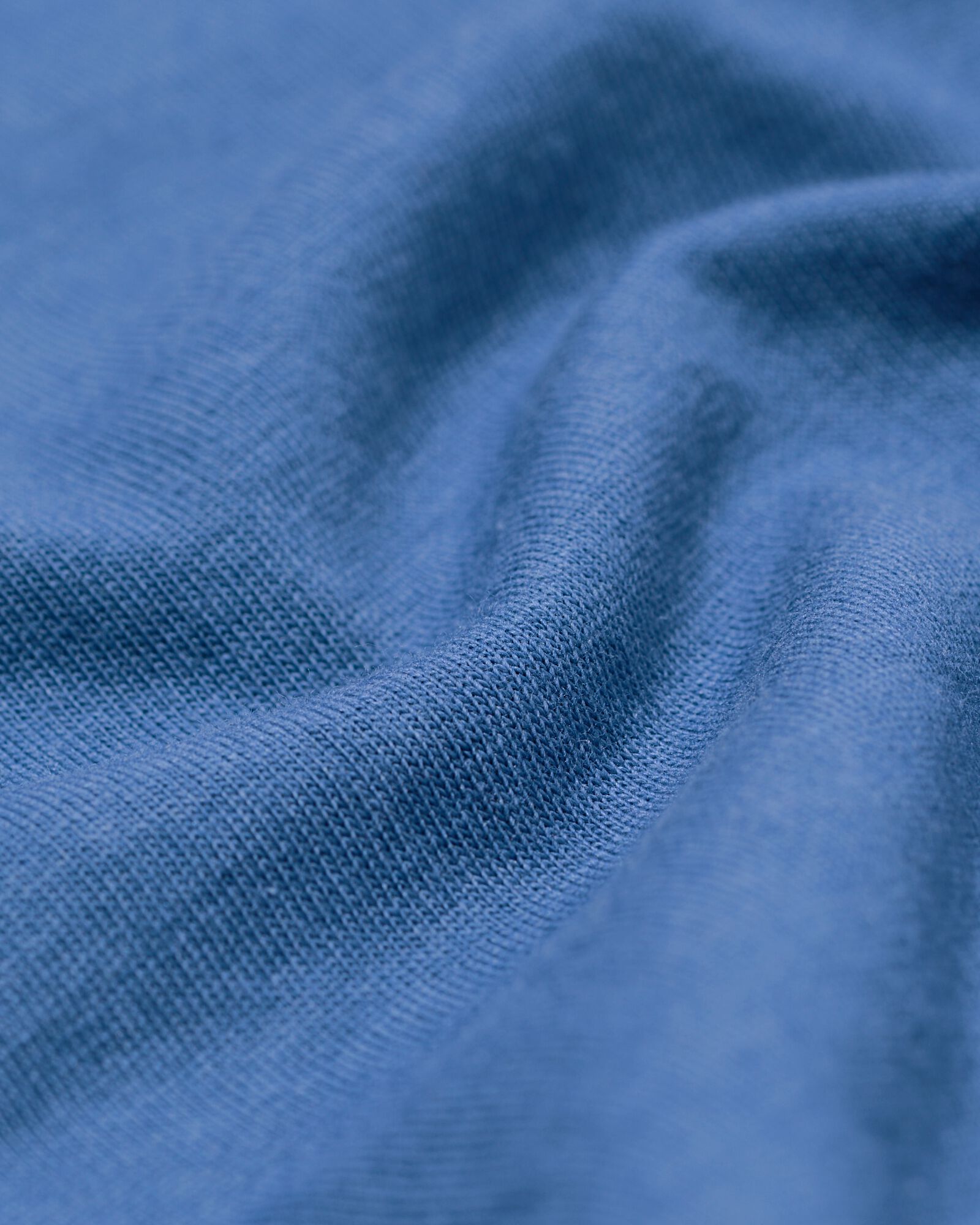 Herren-Kurz-Pyjama Jaap, Jersey mittelblau - 23686530MIDBLUE - HEMA