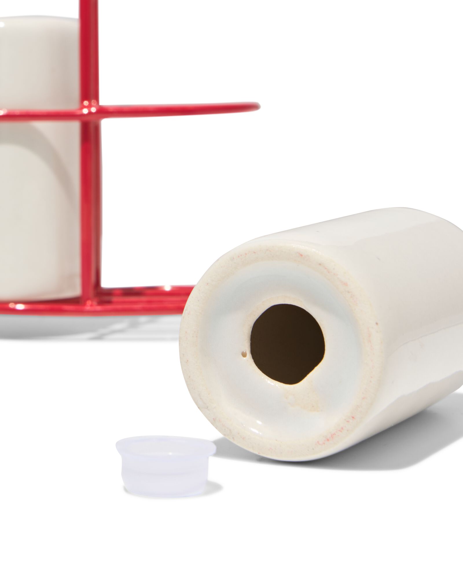 set sel et poivre fa&iuml;ence sur support - 2 pi&egrave;ces - 80660405 - HEMA