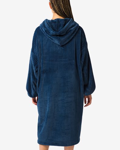Damen-Kuschelhoodie aus Fleeceripp in Blau - 61140500 - HEMA