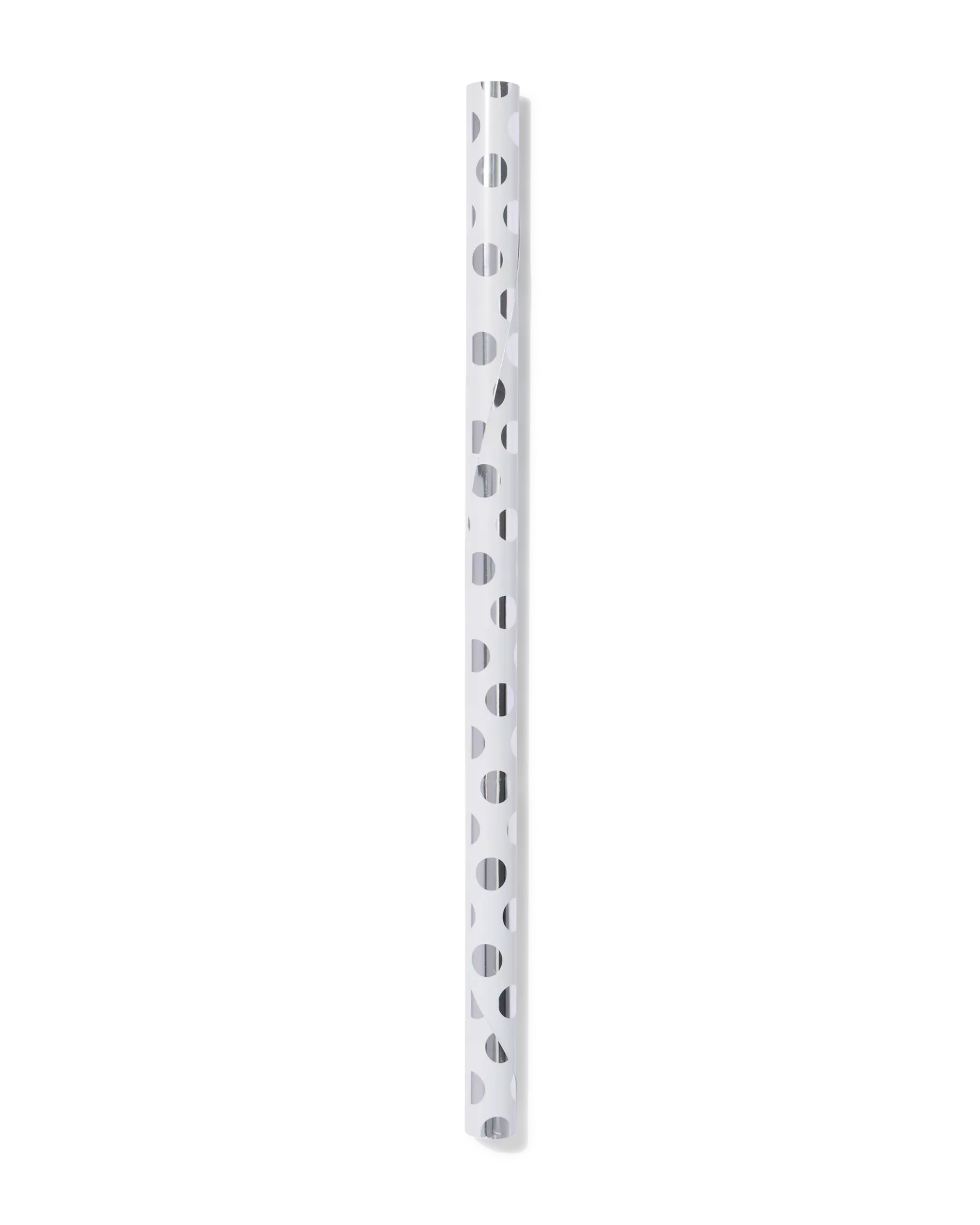 papier cadeau 200x70cm pois argenté