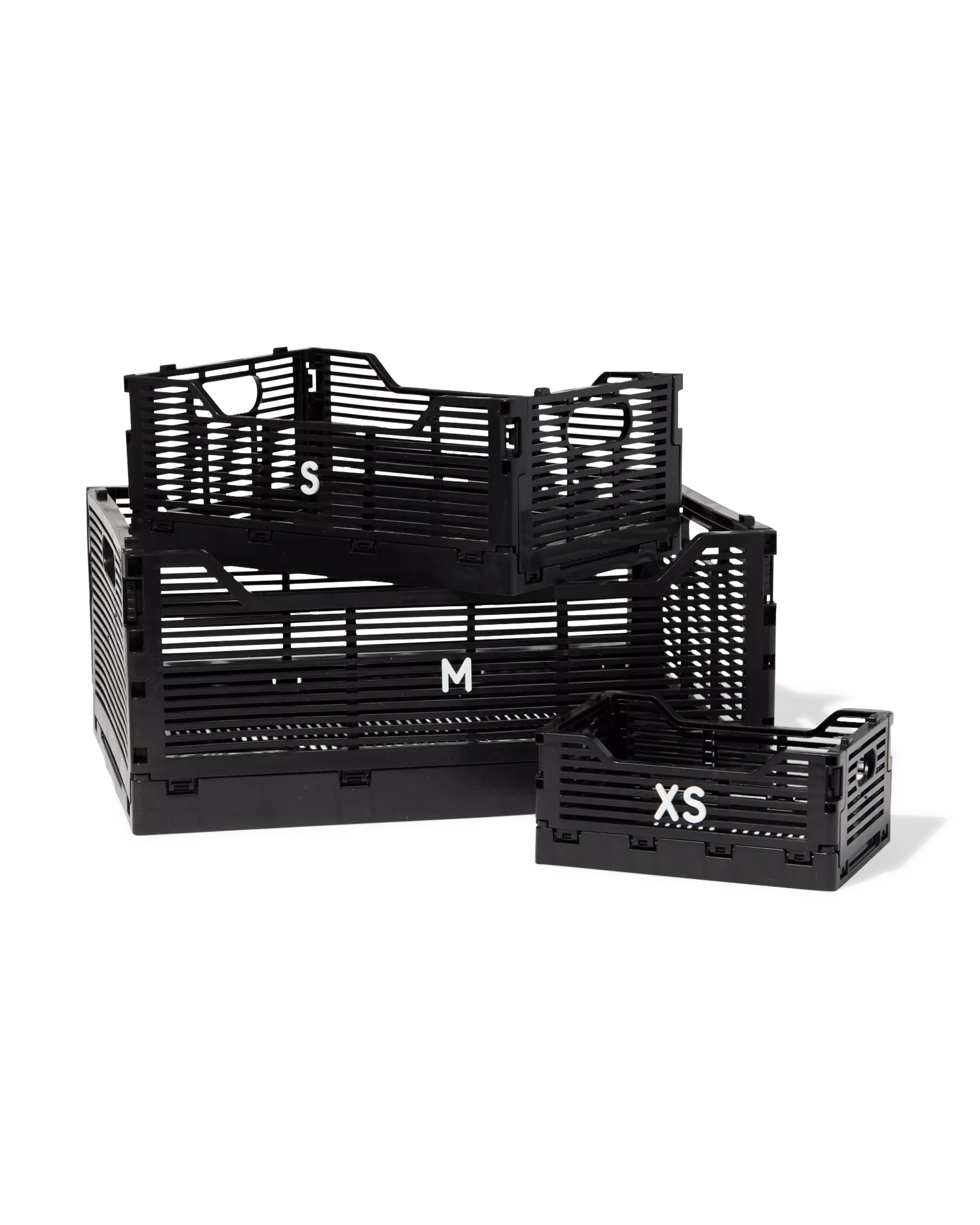 caisse pliable à lettres recyclée XS noire