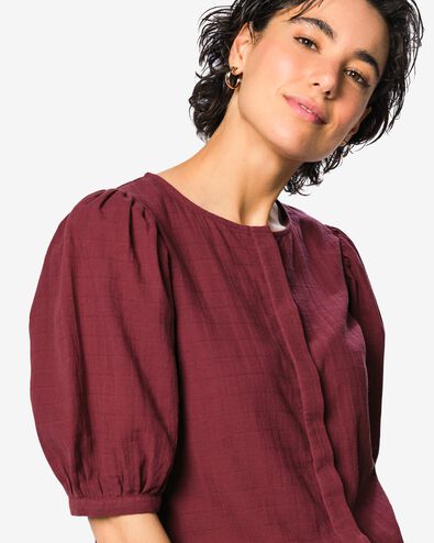 Damenbluse Billy  bordeauxrot bordeauxrot - 36213360BURGUNDYRED - HEMA