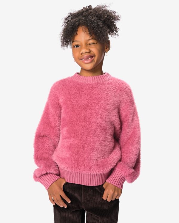 kindertrui grofgebreid oudroze oudroze - 30881405OLDPINK - HEMA