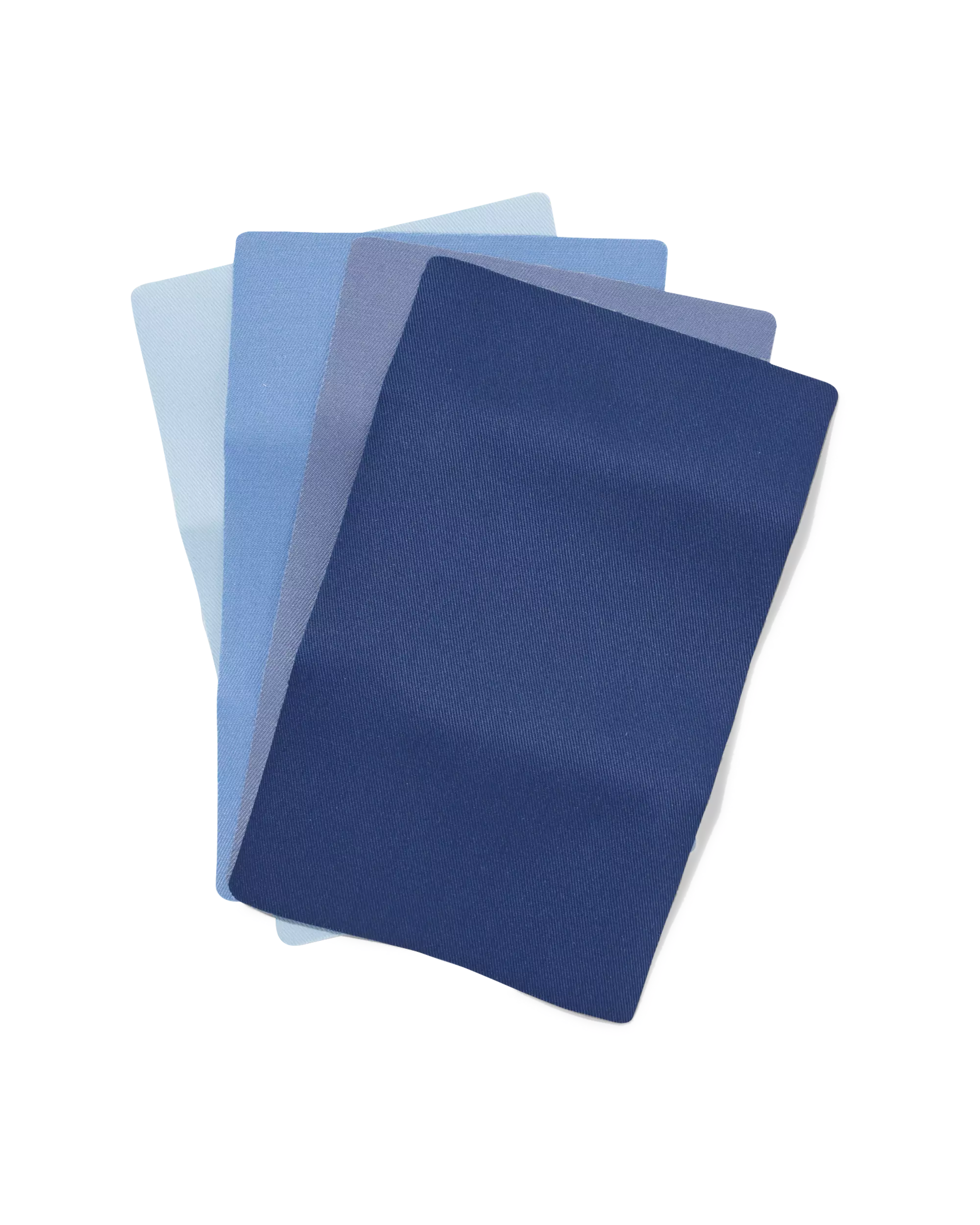 Reparaturflicken 19 × 12 cm, Denim, blau – 4 Stück