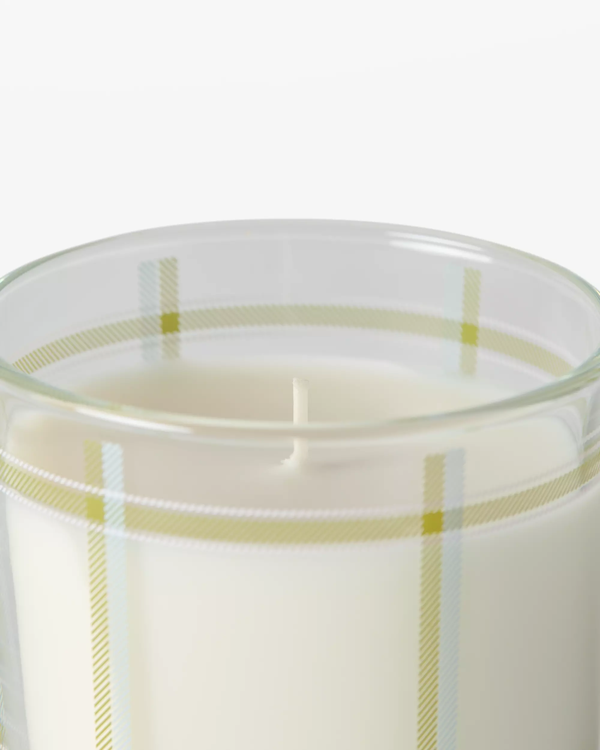 bougie parfumée ⌀10x10cm verre carreaux vanille