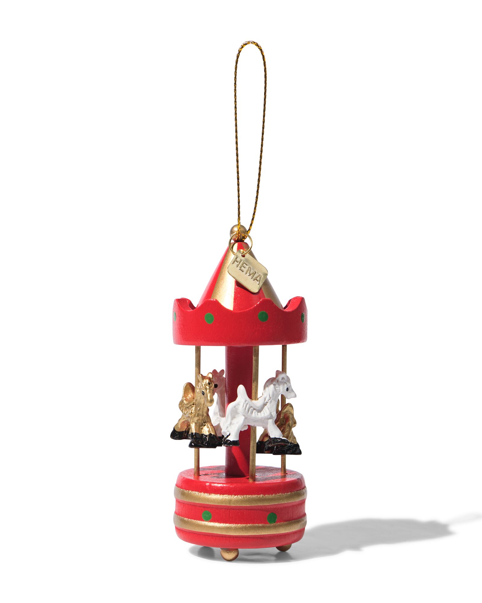 d&eacute;coration de No&euml;l &agrave; suspendre 10,4 cm bois man&egrave;ge - 25102030 - HEMA