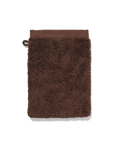 gant de toilette 16 x 21 cm qualité hôtelière extra-douce marron foncé