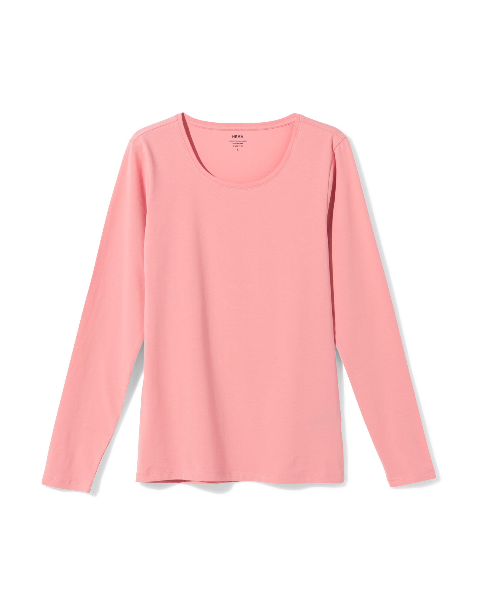 t-shirt femme jersey slim fit col en o rose rose - 36305680PINK - HEMA