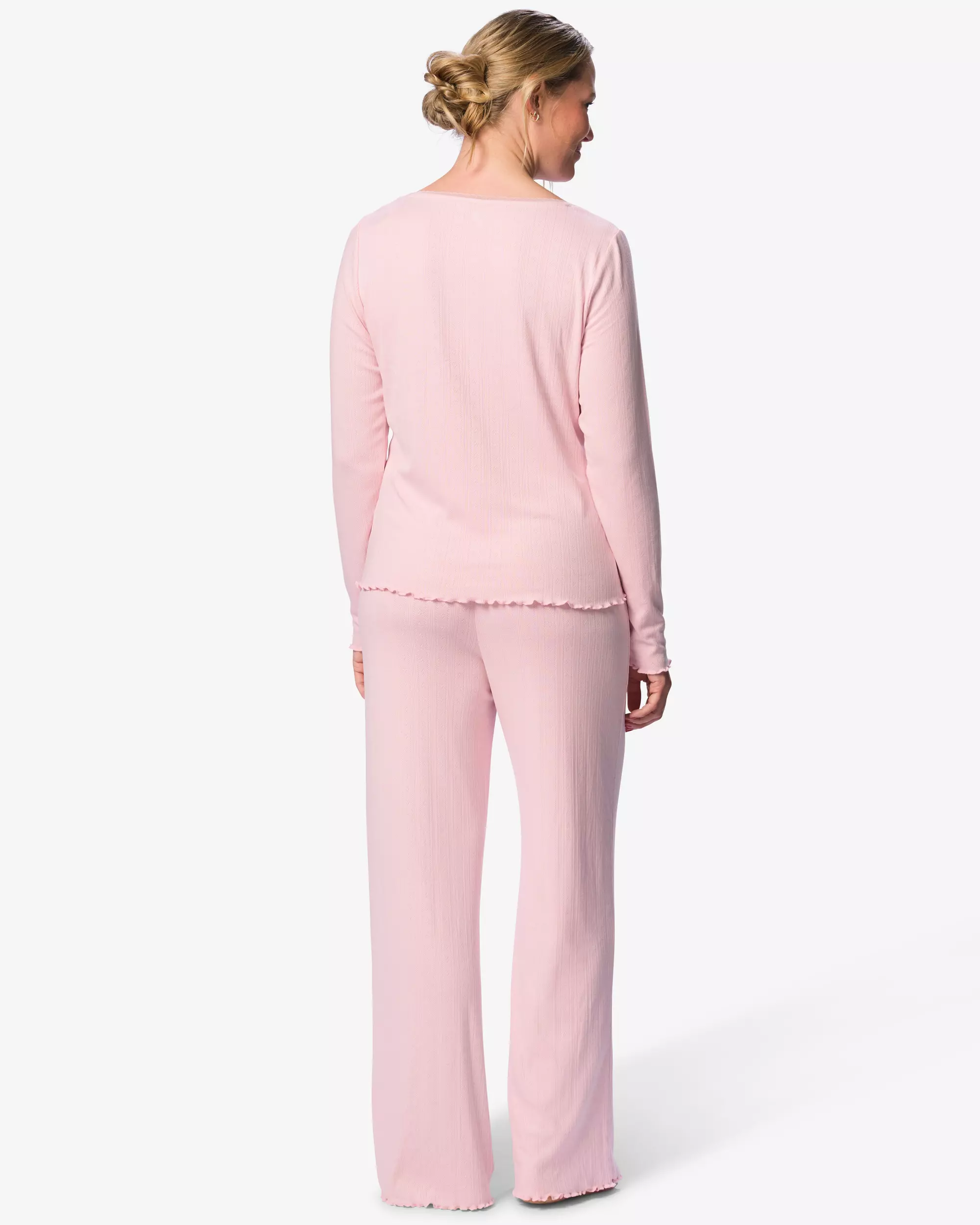 Damen-Pyjama mit Ajourmuster mit Herzen