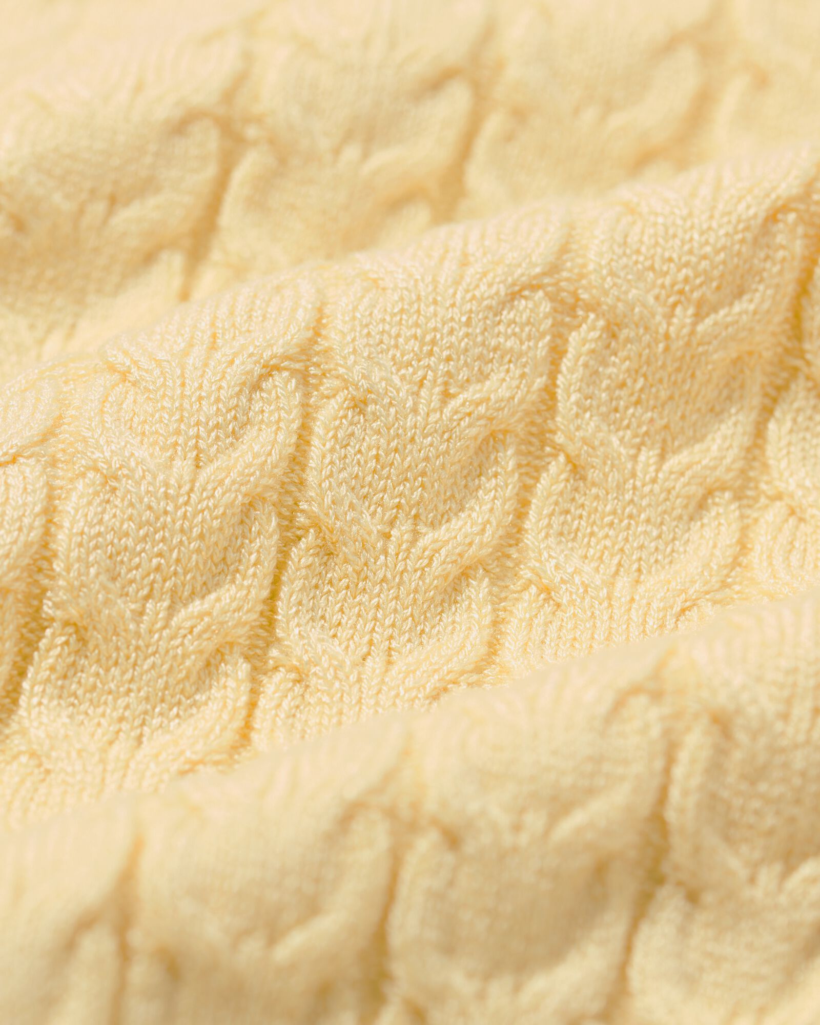 damesvest Livia kabel geel geel - 36214020YELLOW - HEMA