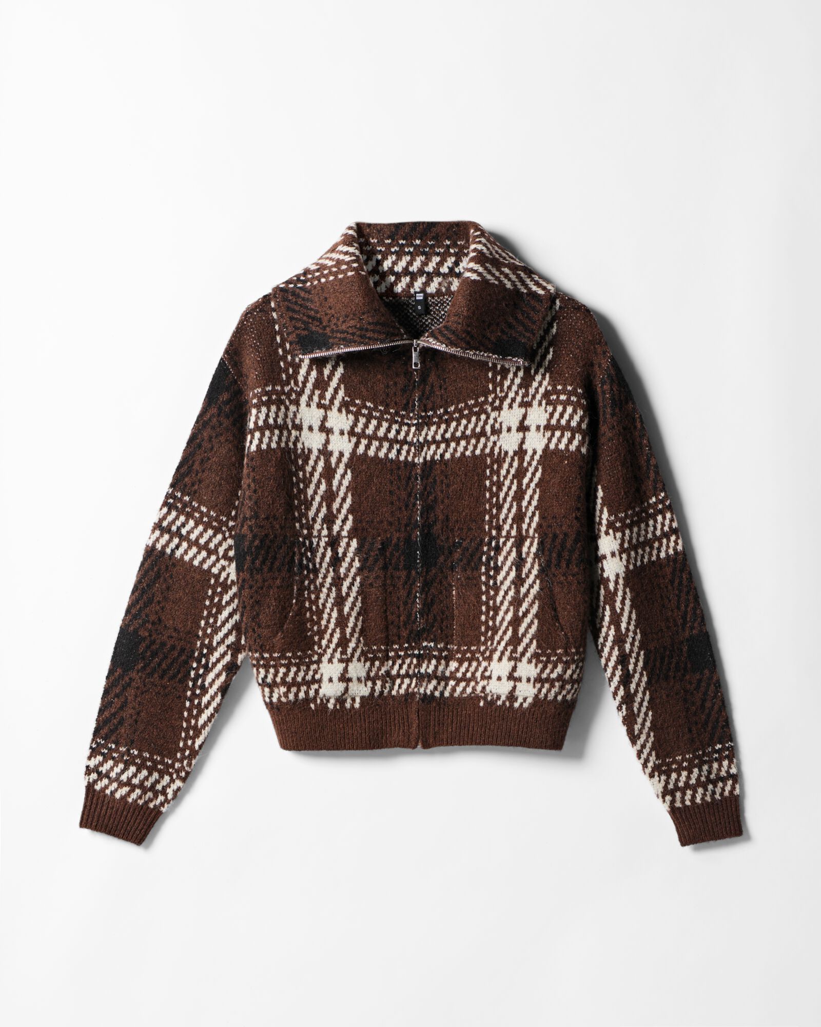 damesvest ruiten bruin bruin - 36215080BROWN - HEMA