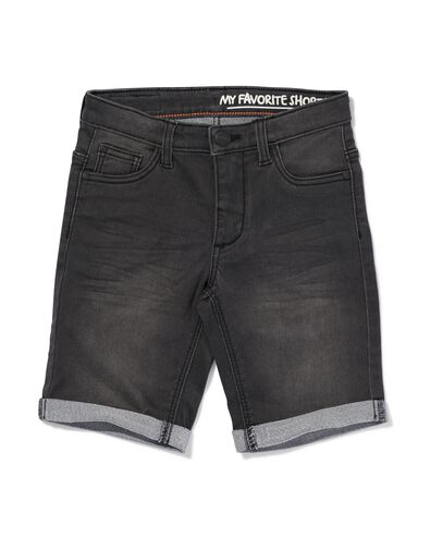 kindershort jogdenim zwart - 30732510BLACK - HEMA