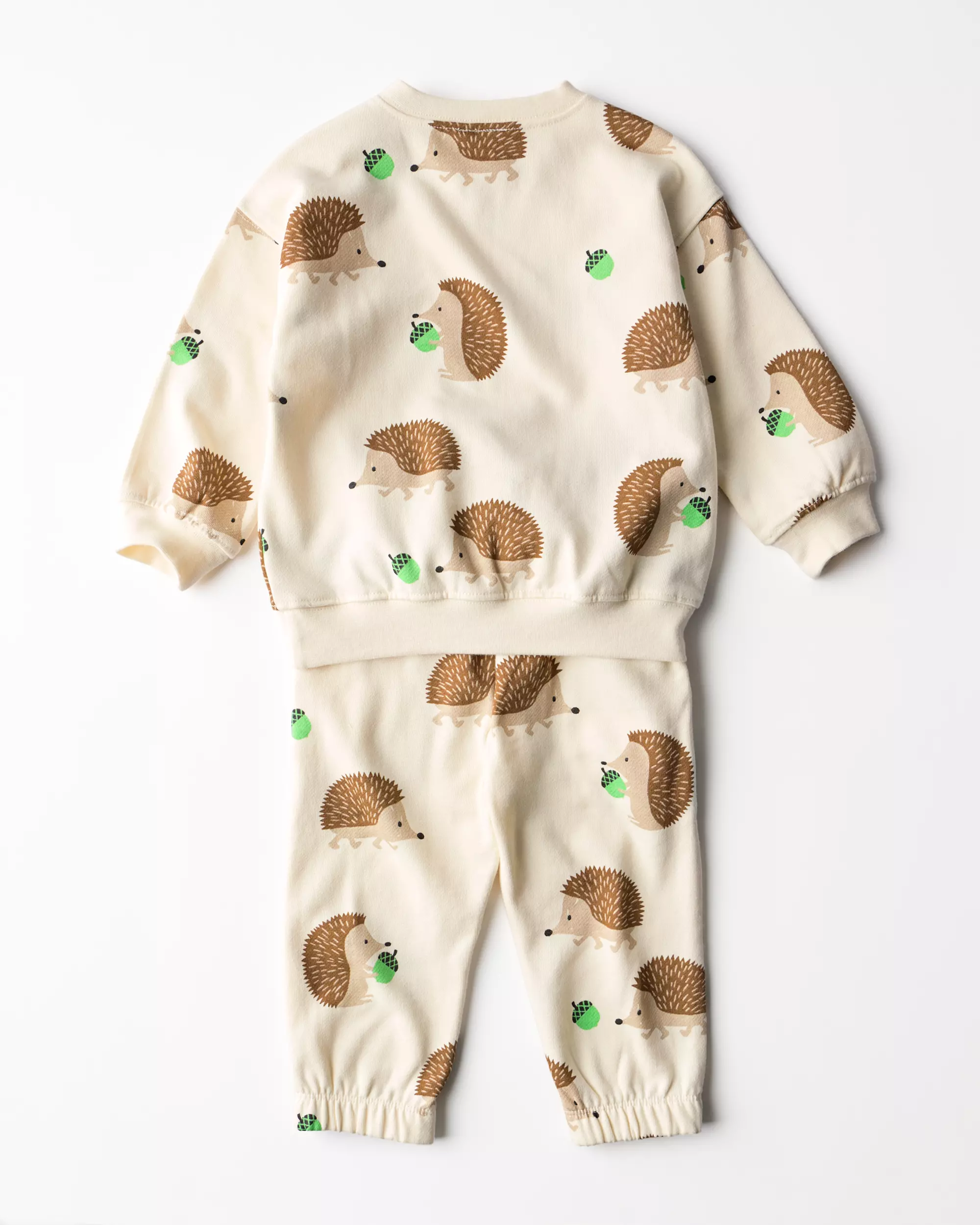ensemble vêtement bébé tissu molleton hérissons
