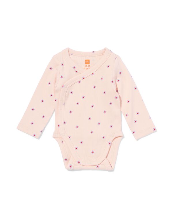 body rib bloemen lichtroze lichtroze - 33457720LIGHTPINK - HEMA
