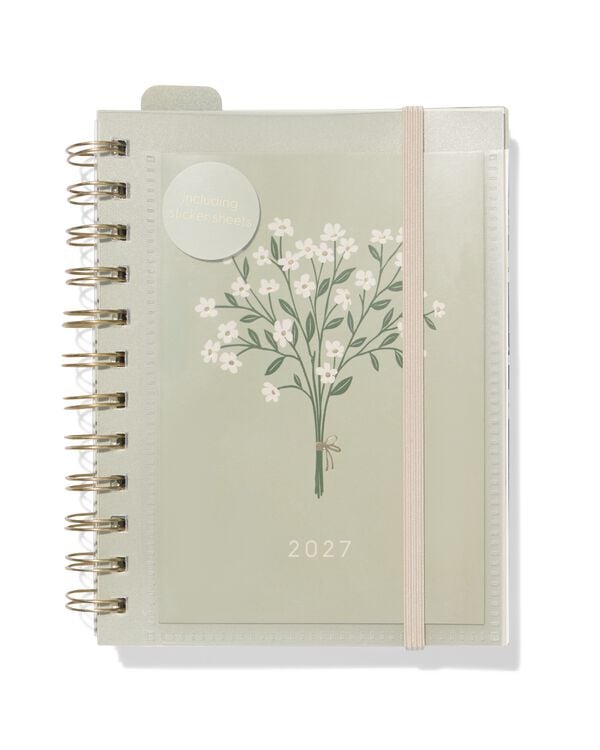 agenda rechargeable 2027 17,3 x 14 cm fleurs - 14503117 - HEMA