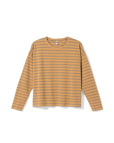 t-shirt femme elif jersey rayures beige beige - 36214060BEIGE - HEMA