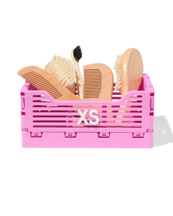 Buchstabentafel-Klappkiste, recycelt rosa rosa - 39810403PINK - HEMA