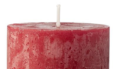 bougie rustique - 13x7 cm - rouge fonc&eacute; rouge fonc&eacute; 7 x 13 - 13503262 - HEMA
