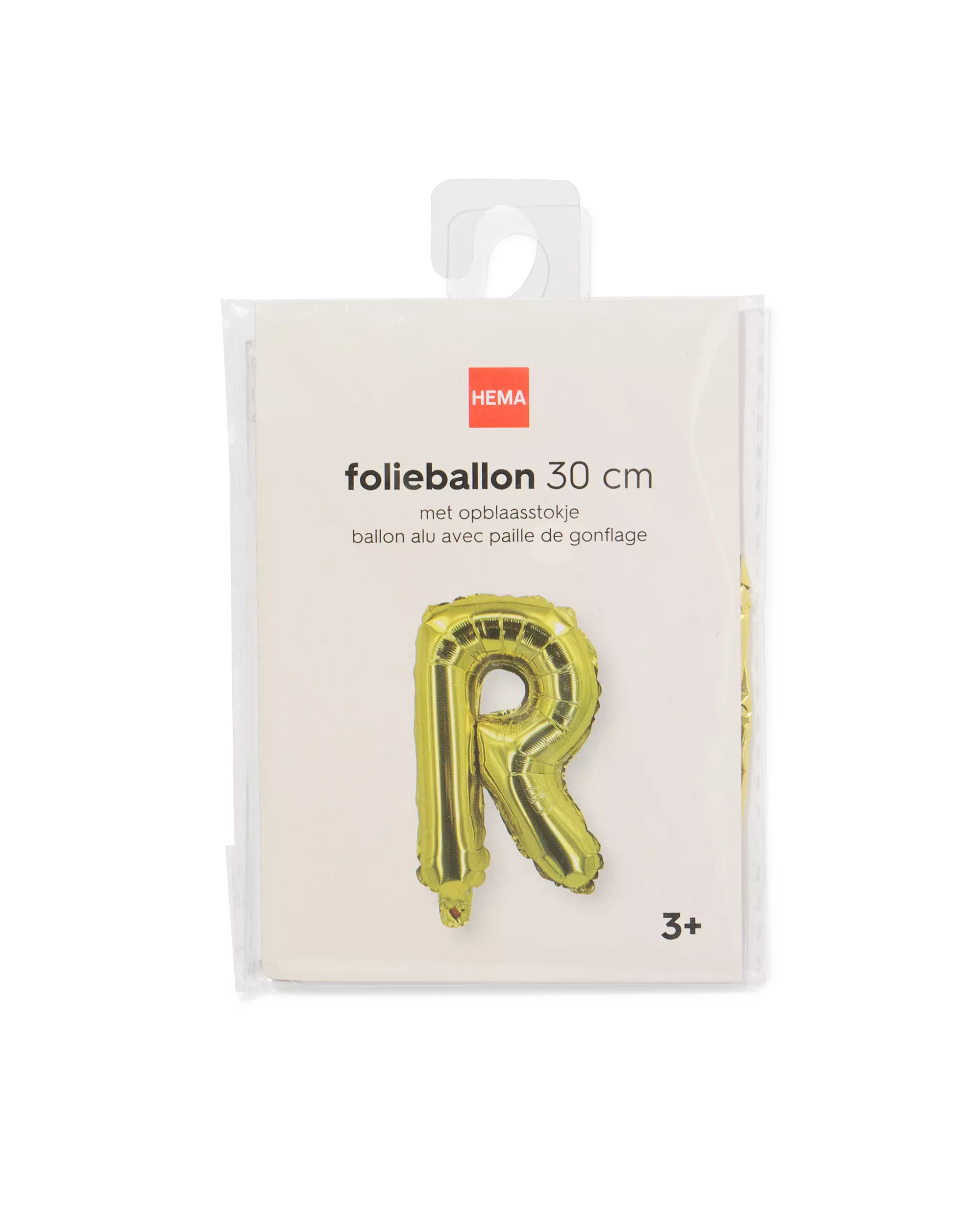 ballon alu lettre R 30cm doré