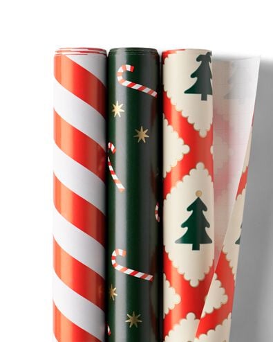 papier cadeau 200x50cm No&euml;l - 3 pi&egrave;ces - 25702198 - HEMA