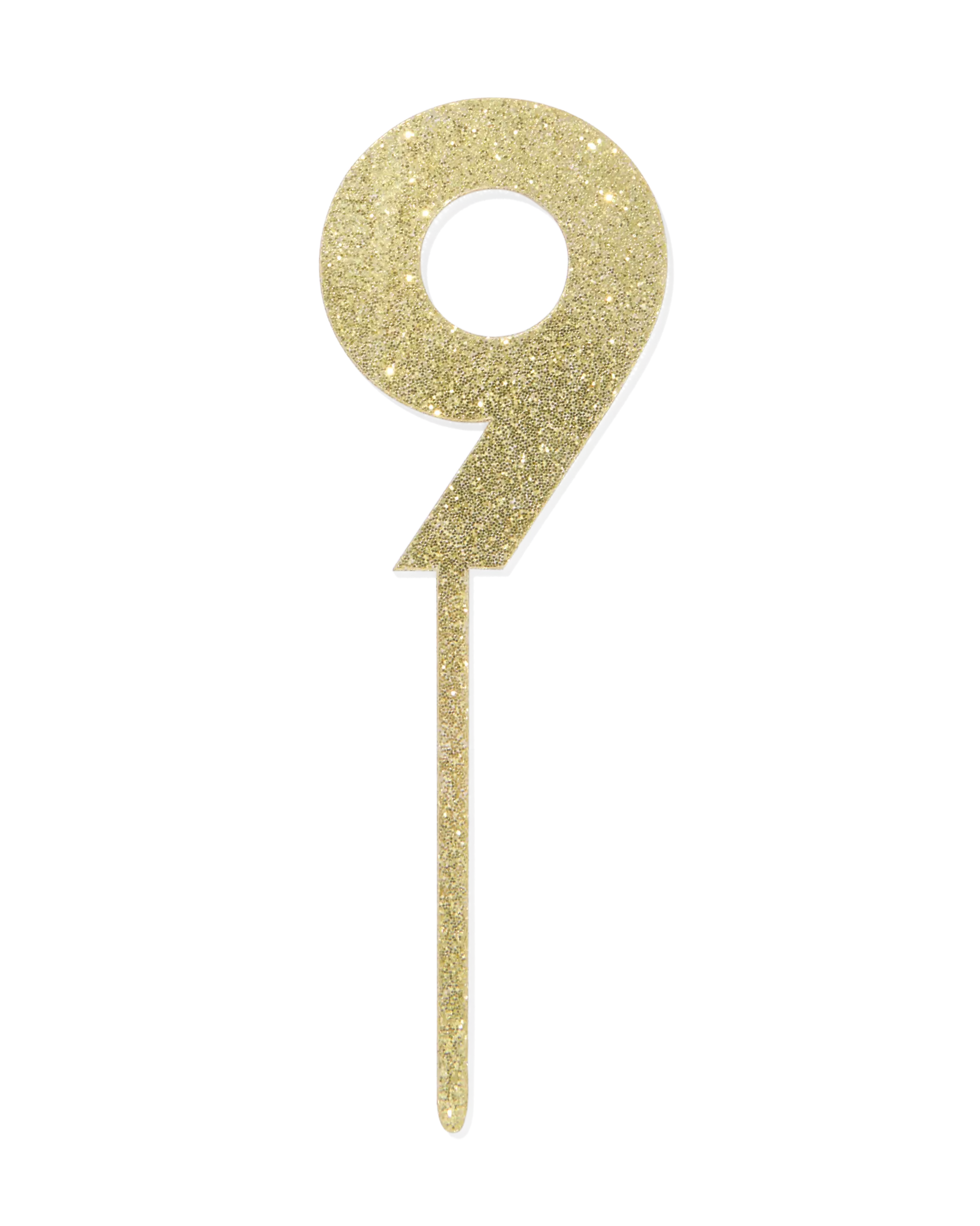 Décoration de gâteau réutilisable chiffre 9