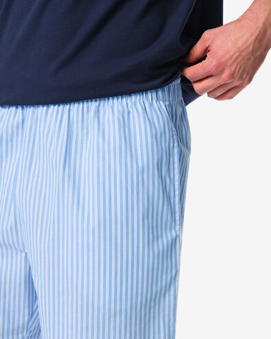 pyjashort homme Philip jersey rayures bleu clair bleu clair - 23686230LIGHTBLUE - HEMA