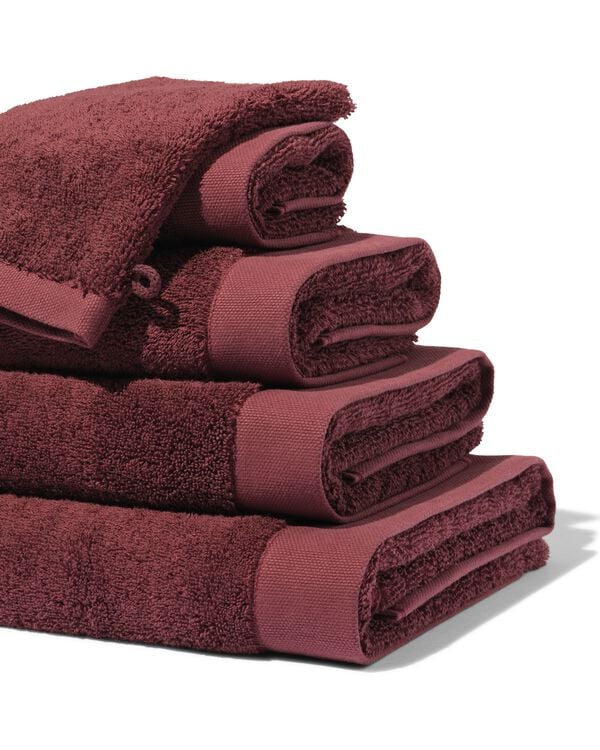 handdoeken - hotel extra zacht bordeauxrood bordeauxrood - 5200322BURGUNDYRED - HEMA