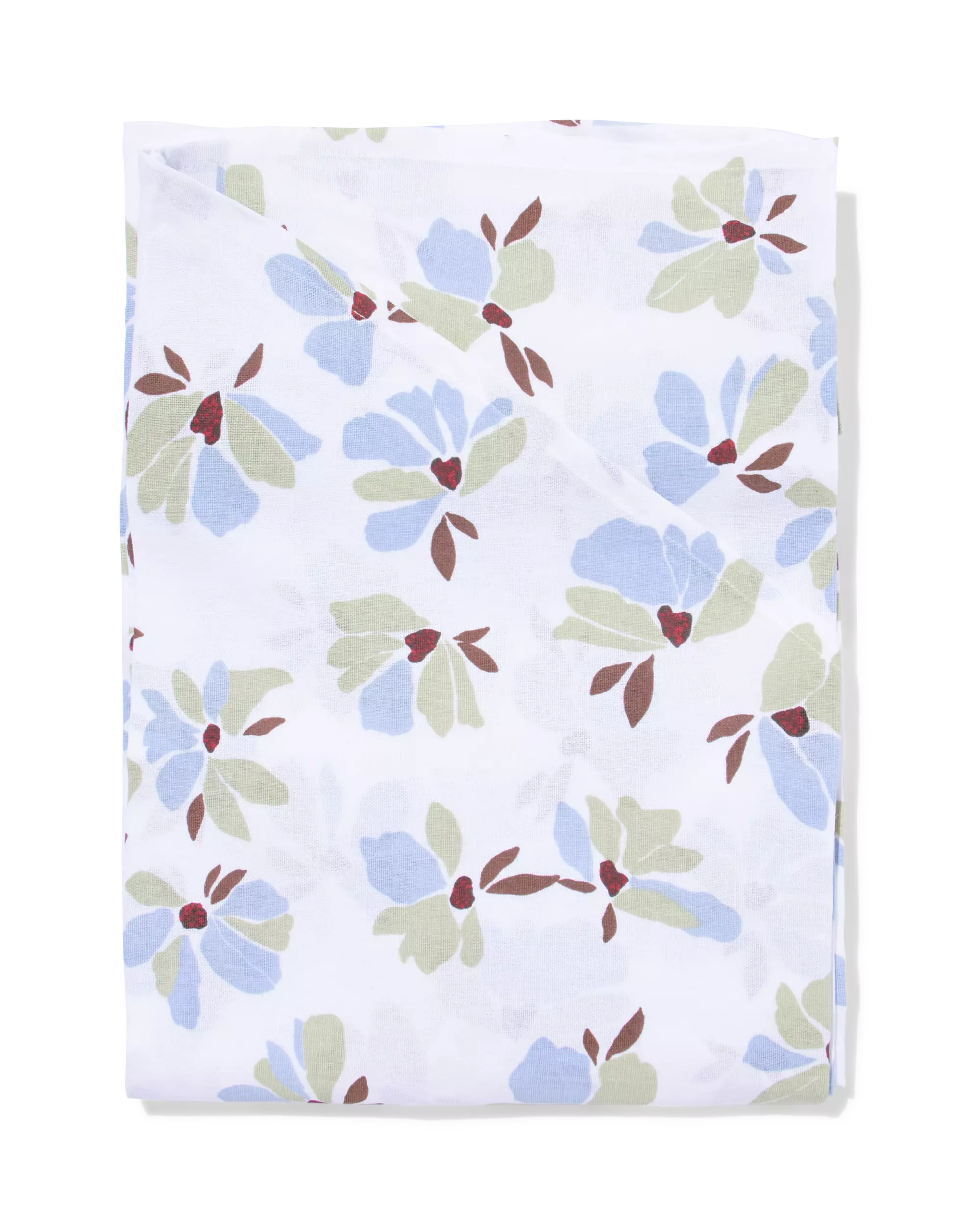 nappe ⌀180cm coton fleurs vert-bleu