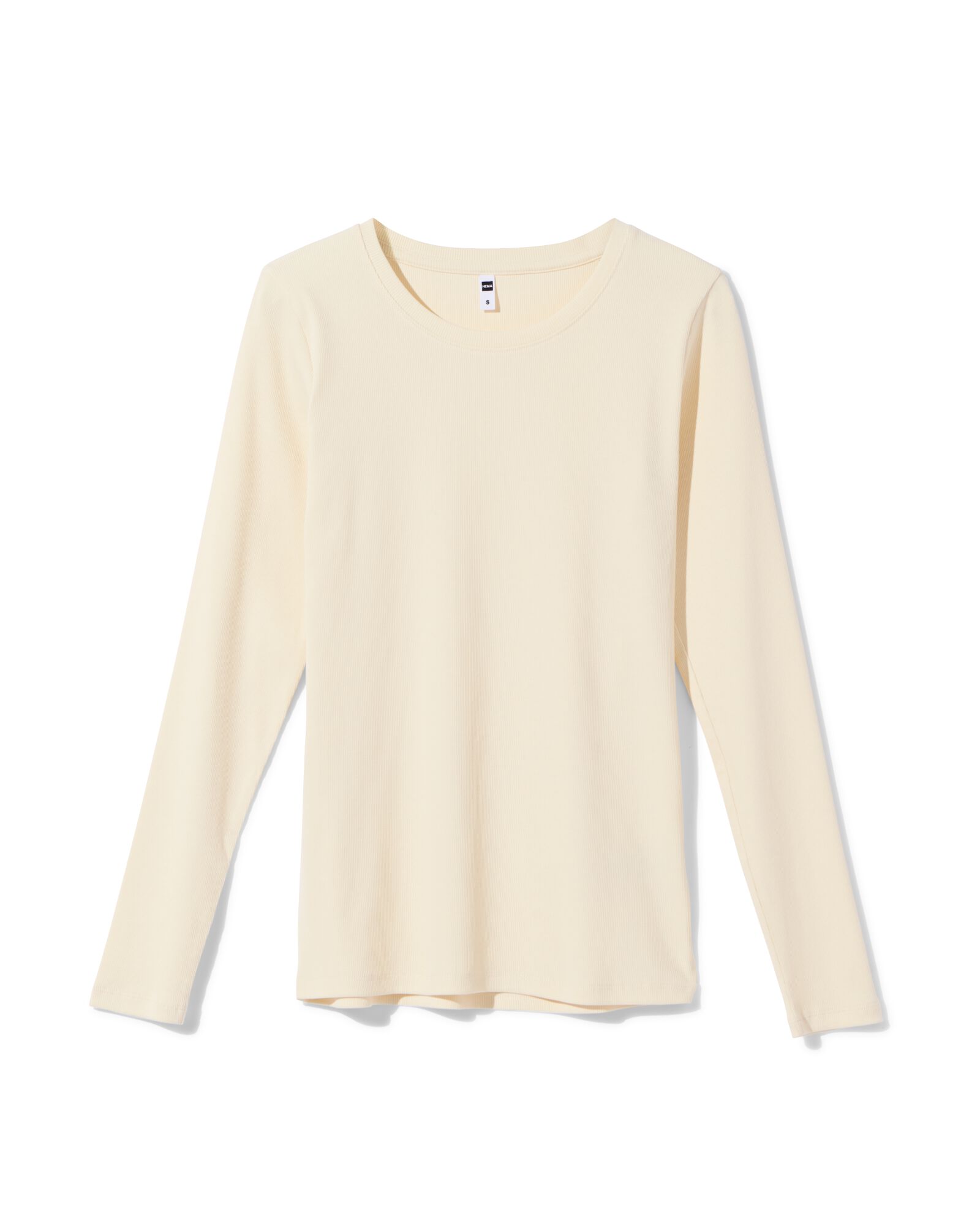 t-shirt femme Clara c&ocirc;tel&eacute; coton blanc cass&eacute; blanc cass&eacute; - 36307770OFFWHITE - HEMA