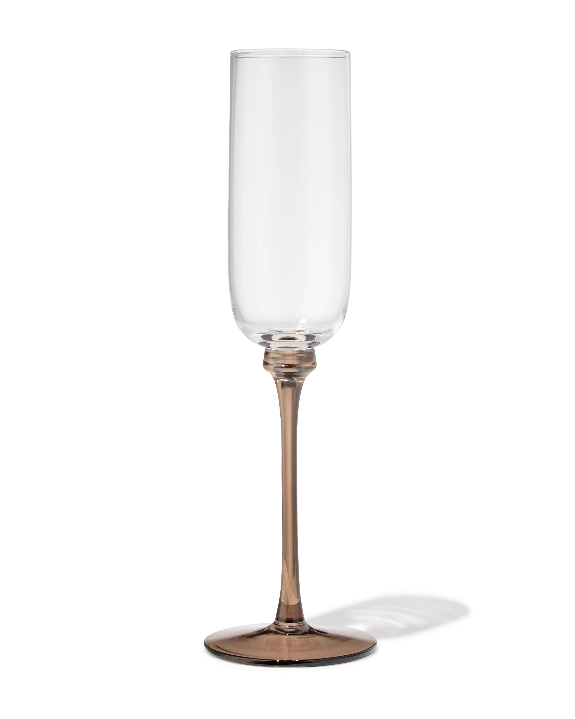 champagneglas 140ml glas gekleurde steel